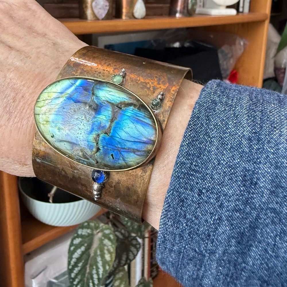 Cuff Bracelet With Labradorite - image 1